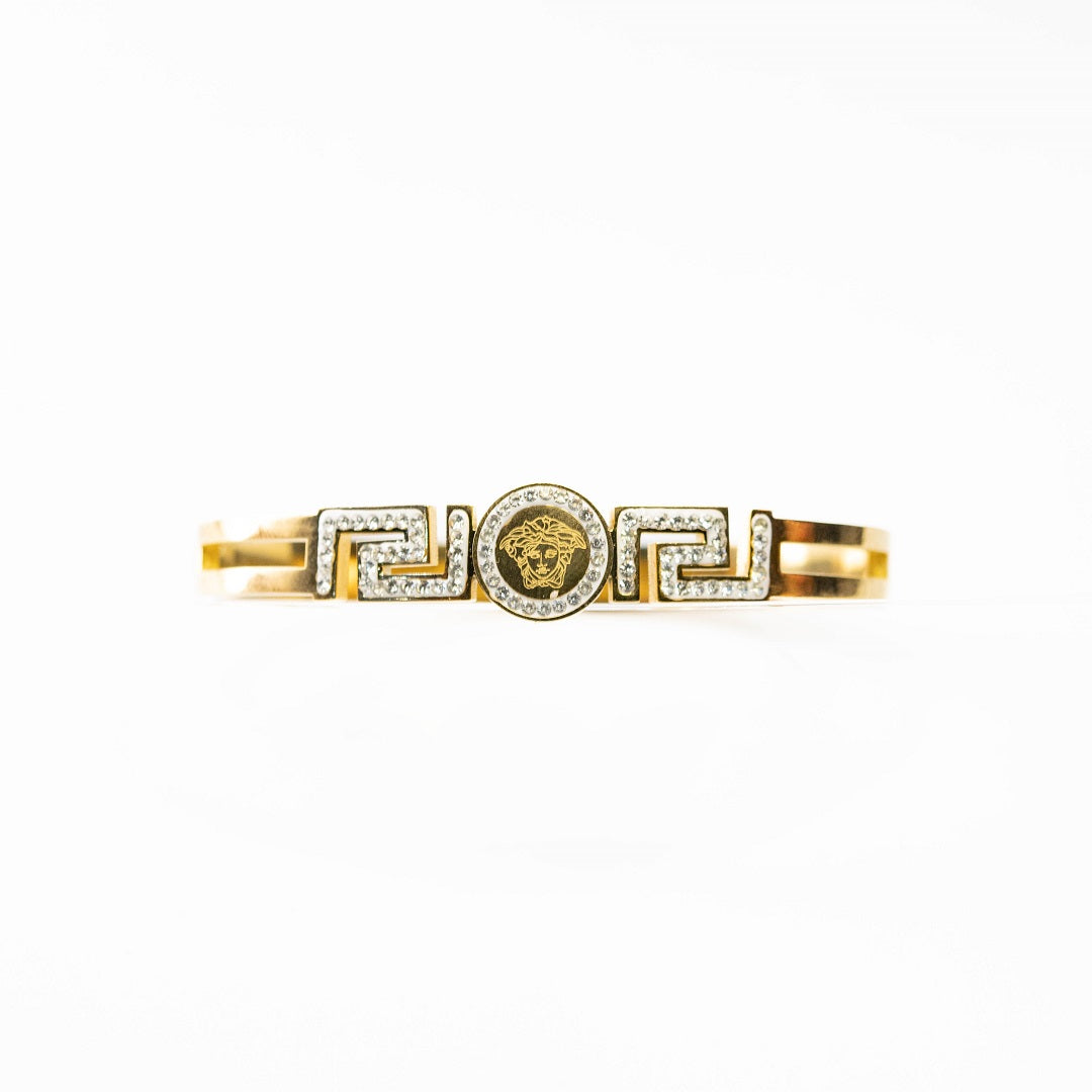 Greek Golden Cutout Bangle