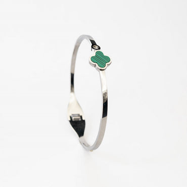 Emerald Charm Slim Bangle