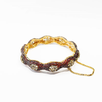 Emerald Wave Maroon Bangle Set (2 Pcs)