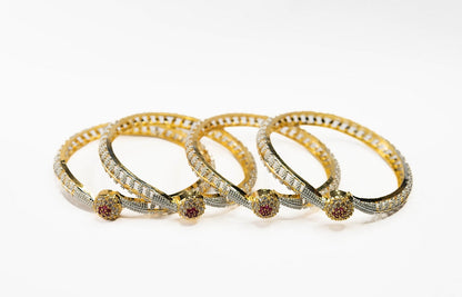 Golden Twist Bangle set (4 Pcs)