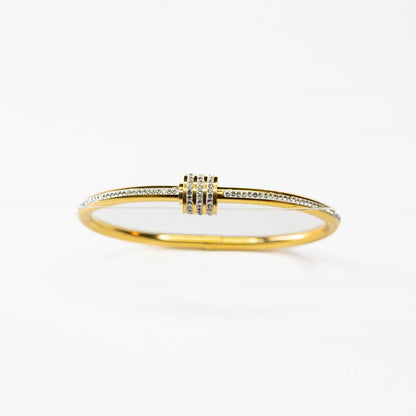 Golden Bead Edge Bangle