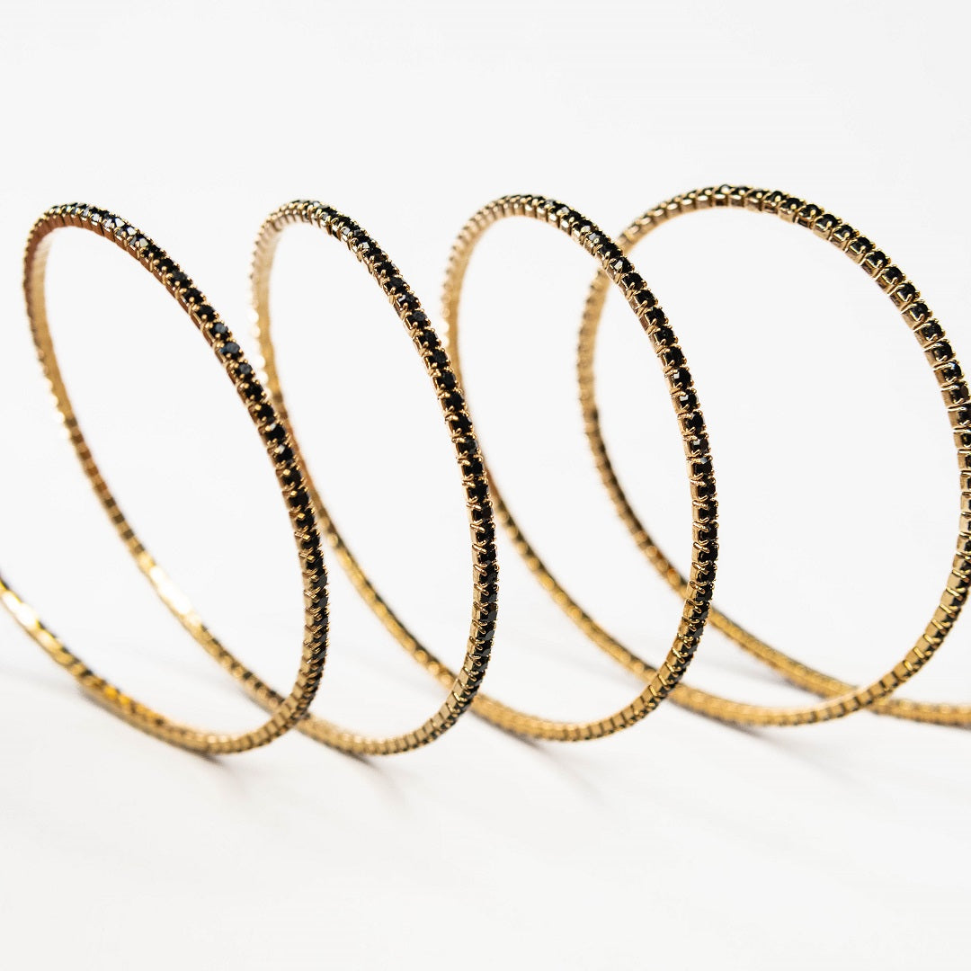 Sparkling Slim Stack Bangles