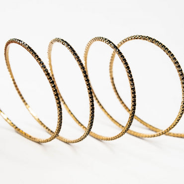 Sparkling Slim Stack Bangles