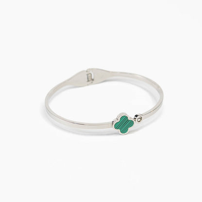 Emerald Charm Slim Bangle