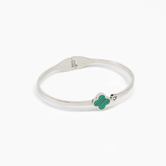Emerald Charm Slim Bangle