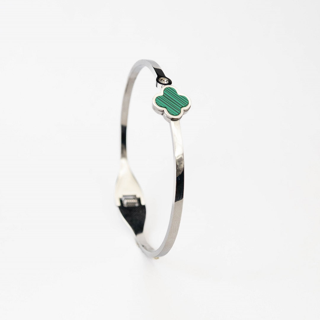 Emerald Charm Slim Bangle