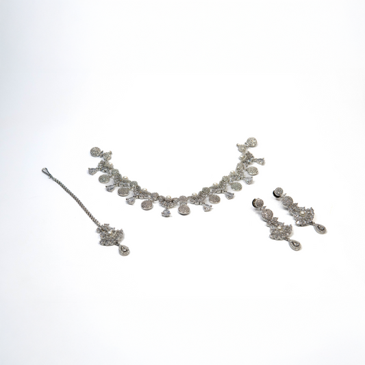 Layira – Bridal Set in Silver & Blue Stone